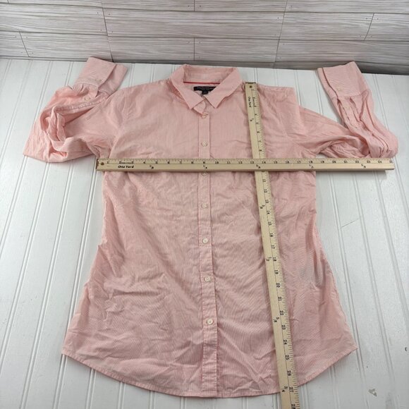 Banana Republic Womens Orange Riley Shirt Size 10 Long Sleeve Button-Down - Picture 4 of 5